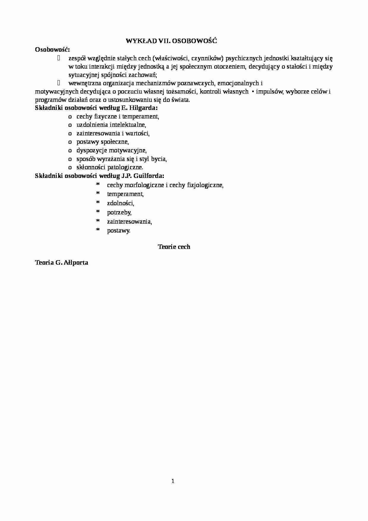 Osobowości - strona 1