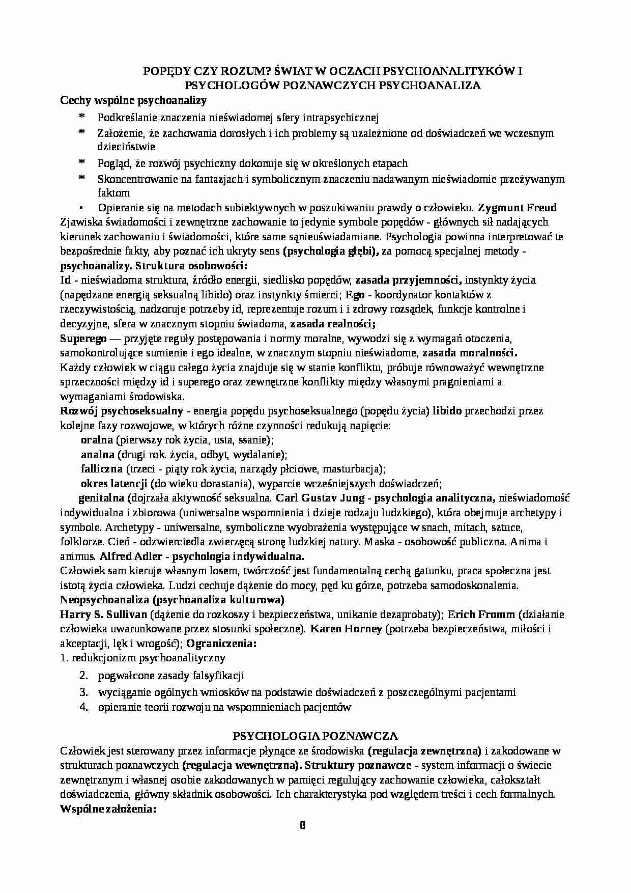 Psychoanaliza - Zygmunt Freud - strona 1