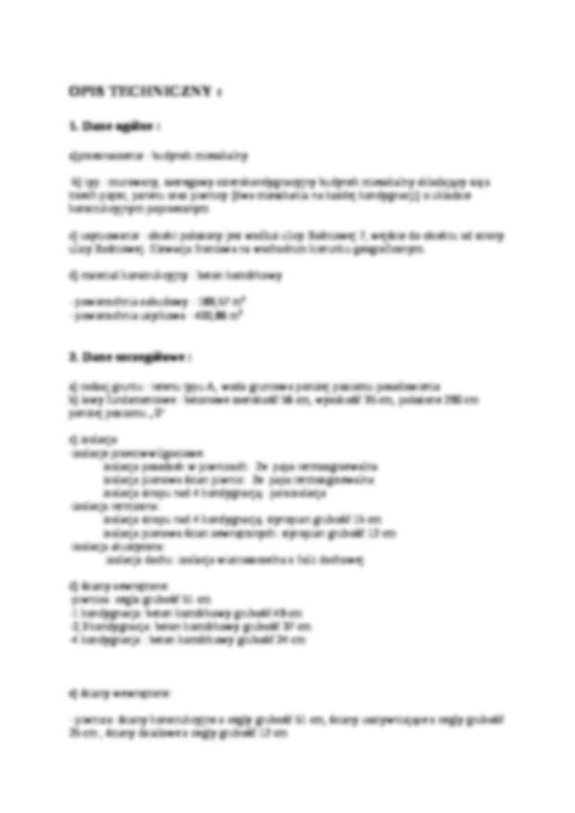 Projekt architektoniczno-budowlany czterokondygnacyjnego budynku mieszkalnego - strona 3