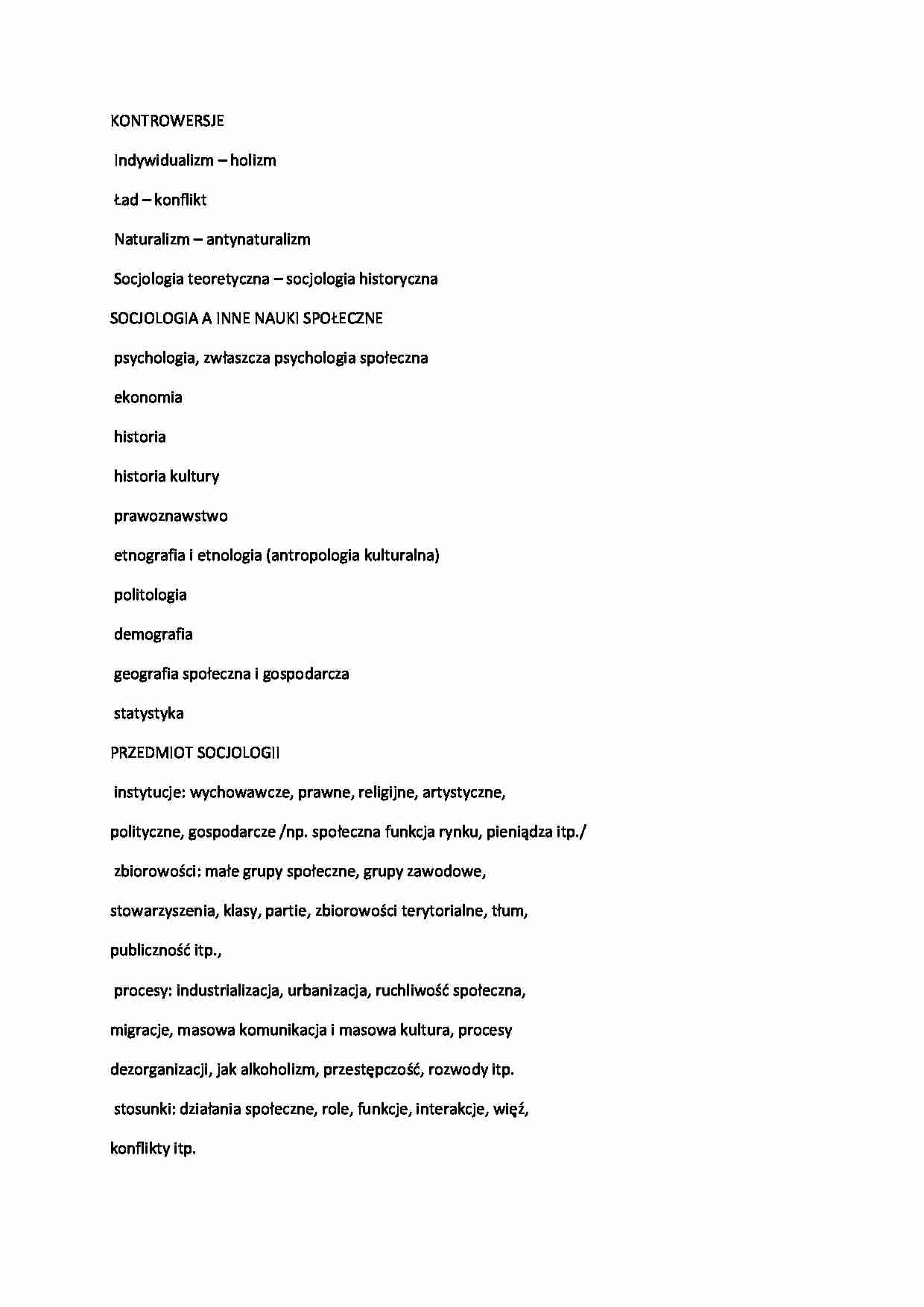 Socjologia a inne nauki społeczne - strona 1