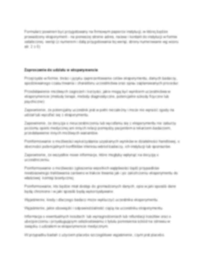 Eksperyment medyczny, aspekty prawne - wykład - strona 3