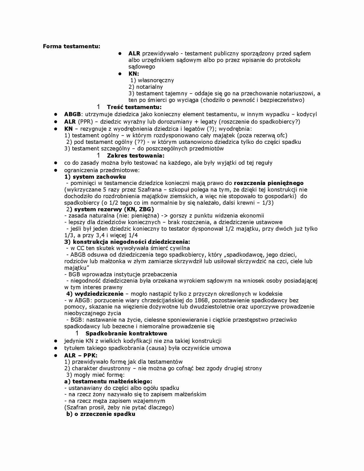 Forma i treść testamentu - strona 1