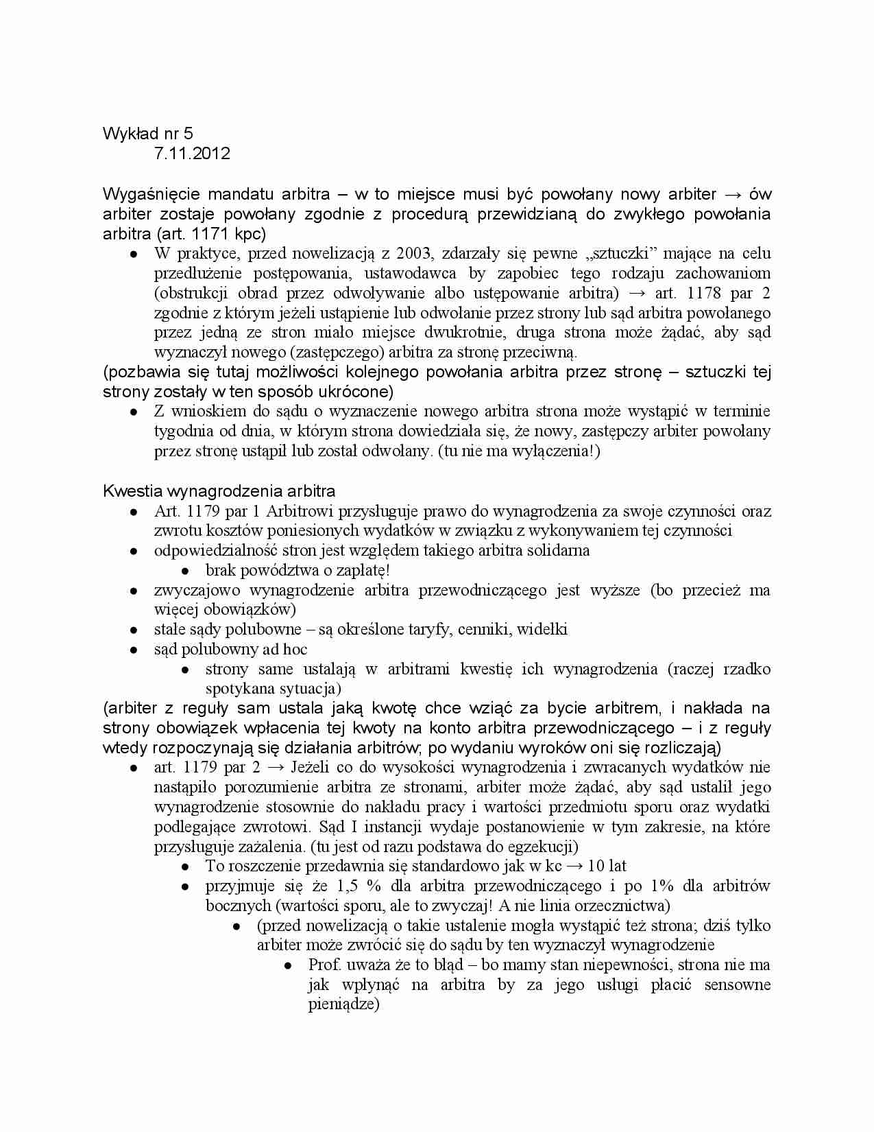 Wygaśnięcie mandatu arbitra  - strona 1