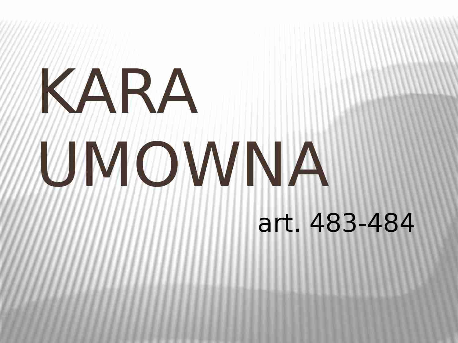 Kara umowna - strona 1