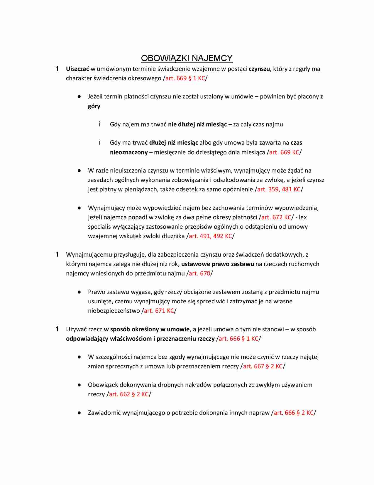 Obowiazki najemcy - wykład - strona 1