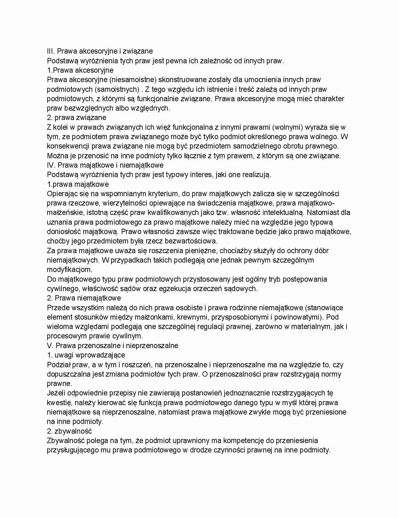 Prawa akcesoryjne i związane - strona 1
