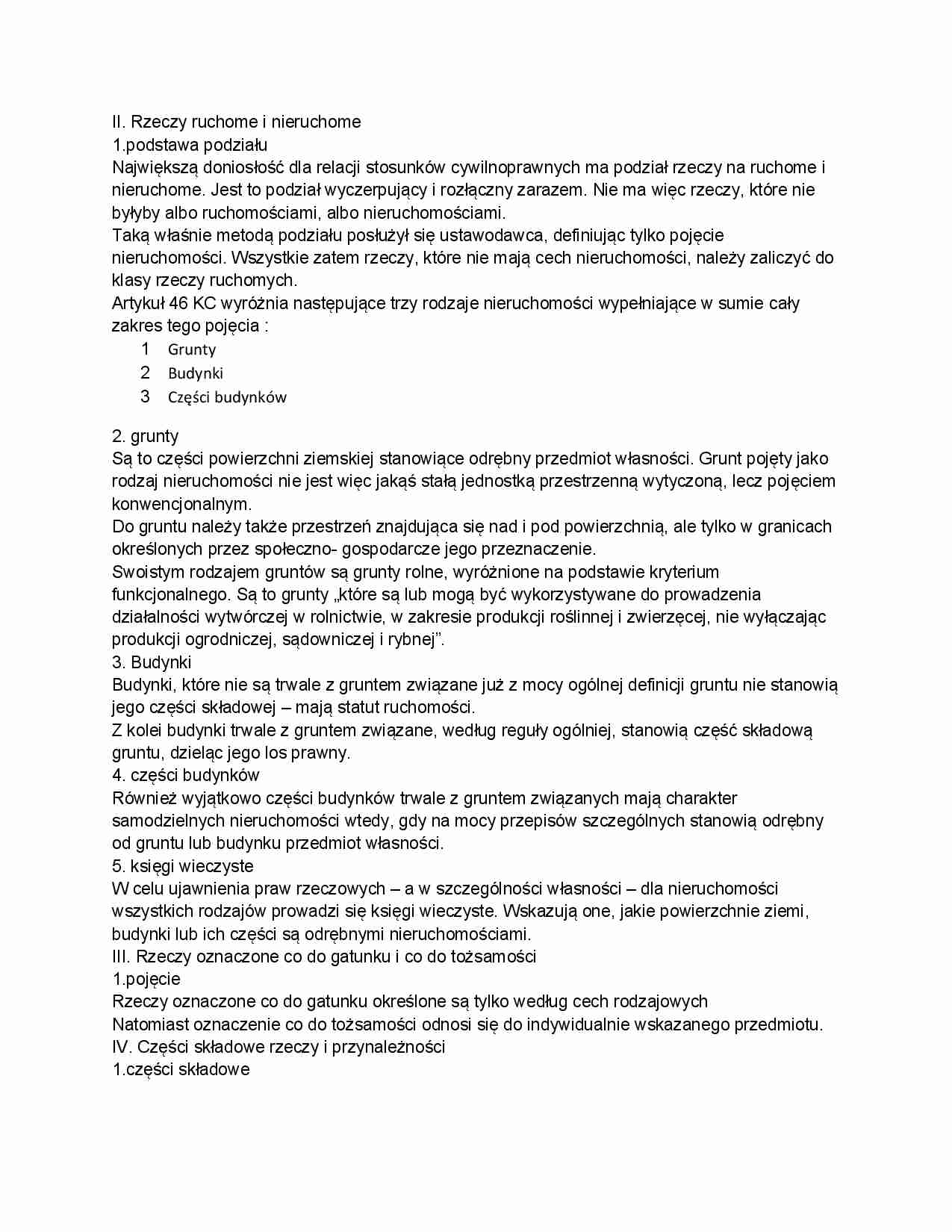 Rzeczy ruchome i nieruchome - strona 1