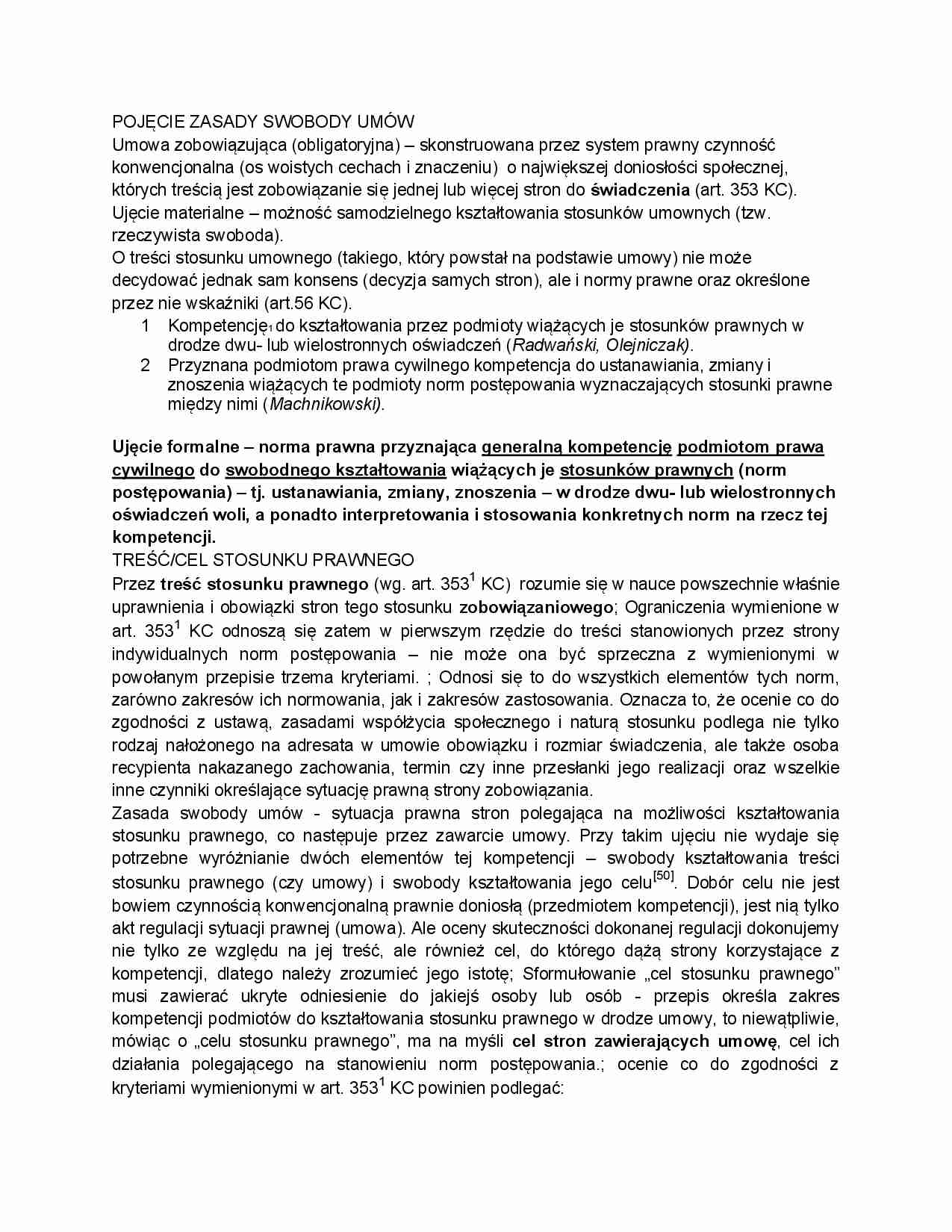 Zasada swobody umów - strona 1