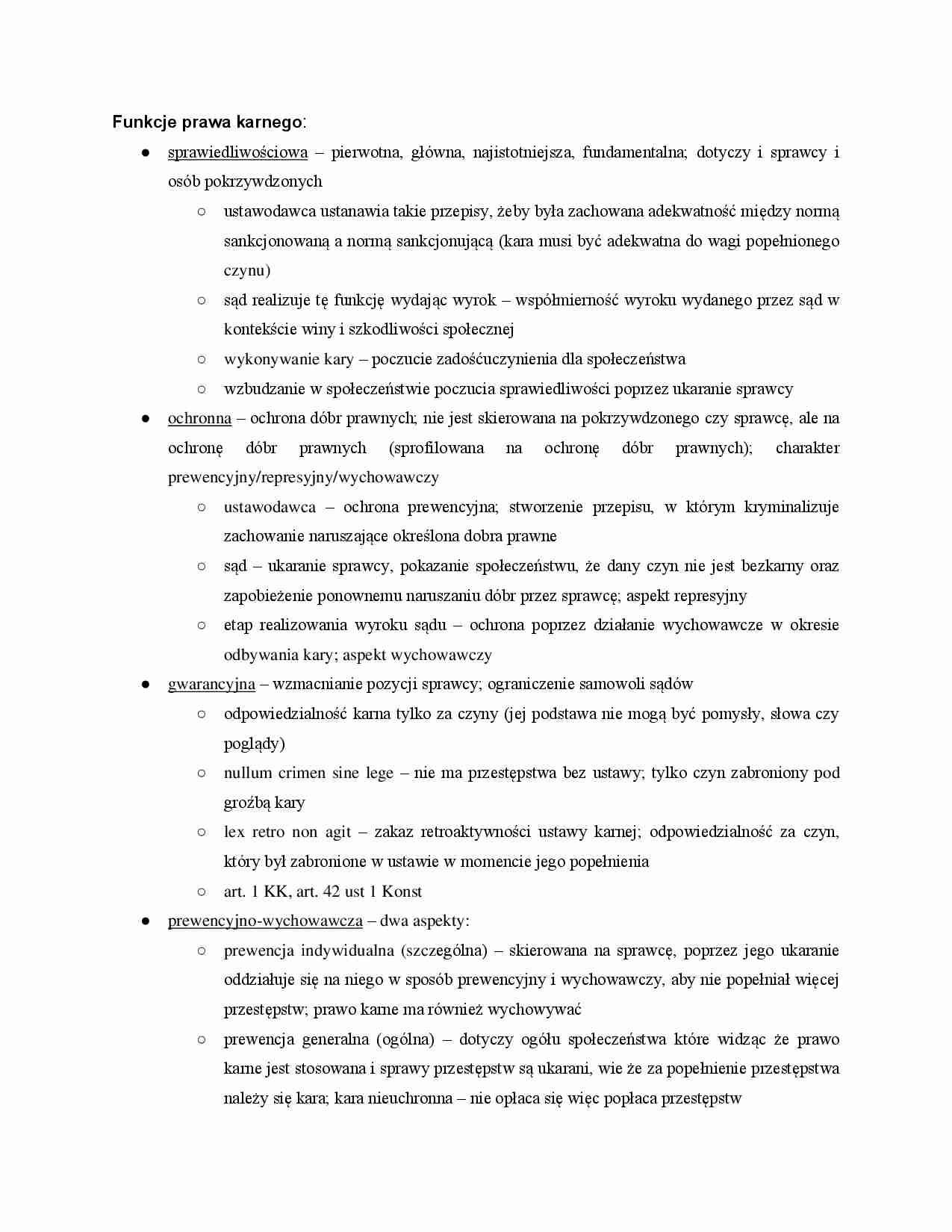 Funkcje prawa karnego - strona 1