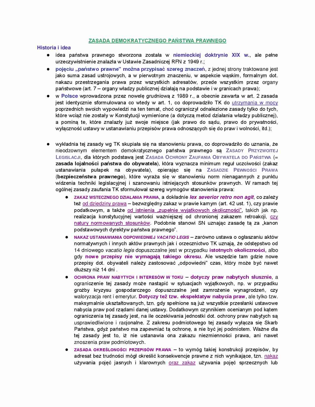 Zasada demokratycznego państwa prawnego - strona 1