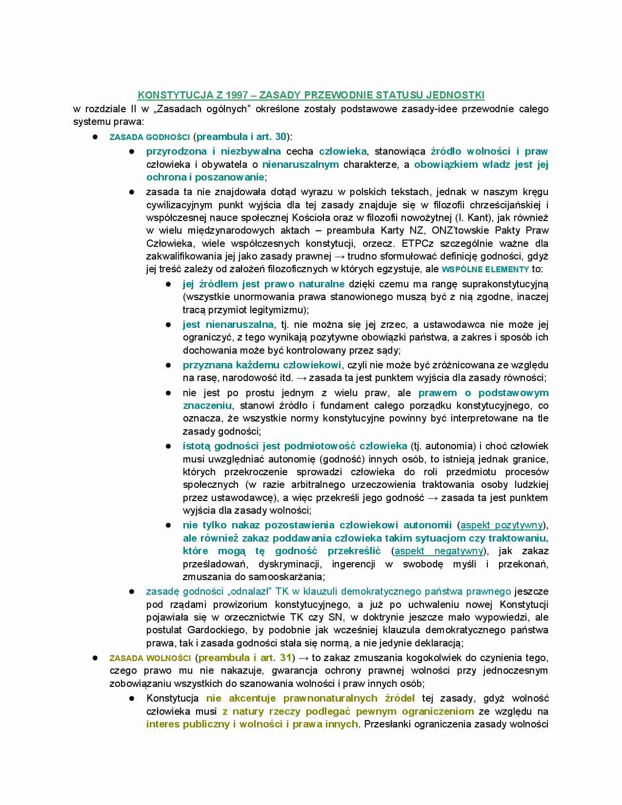 Zasady przewodnie statusu jednostki - strona 1