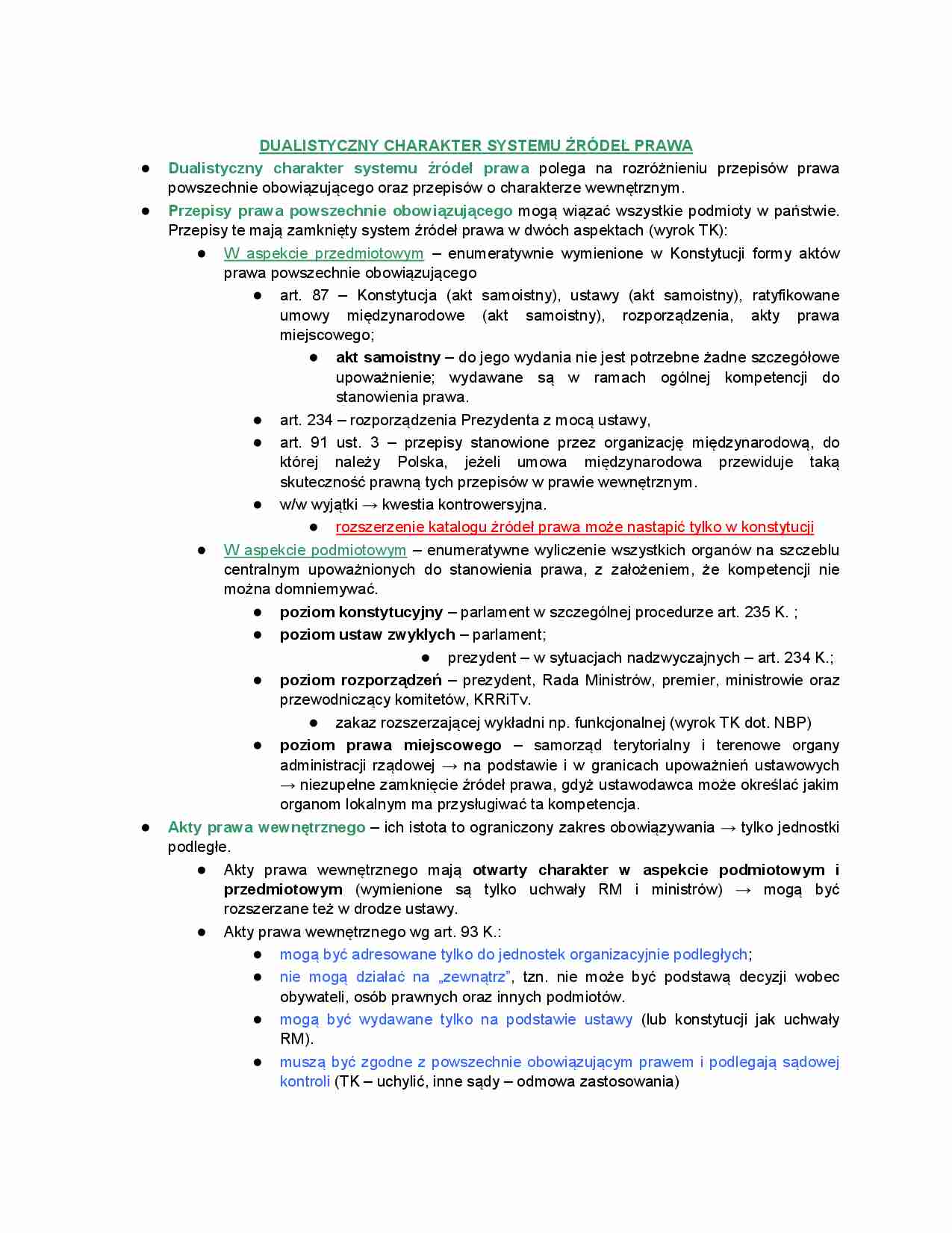 Dualistyczny charakter systemu źrodeł prawa - strona 1