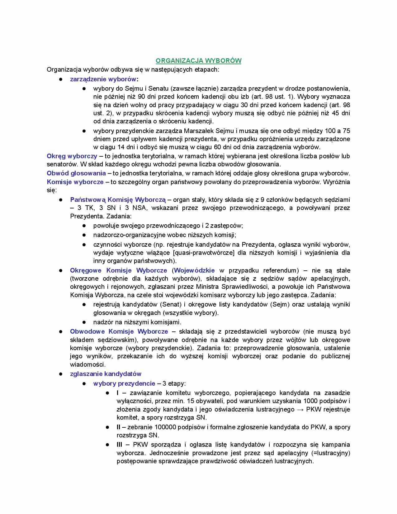 Organizacja wyborów - strona 1