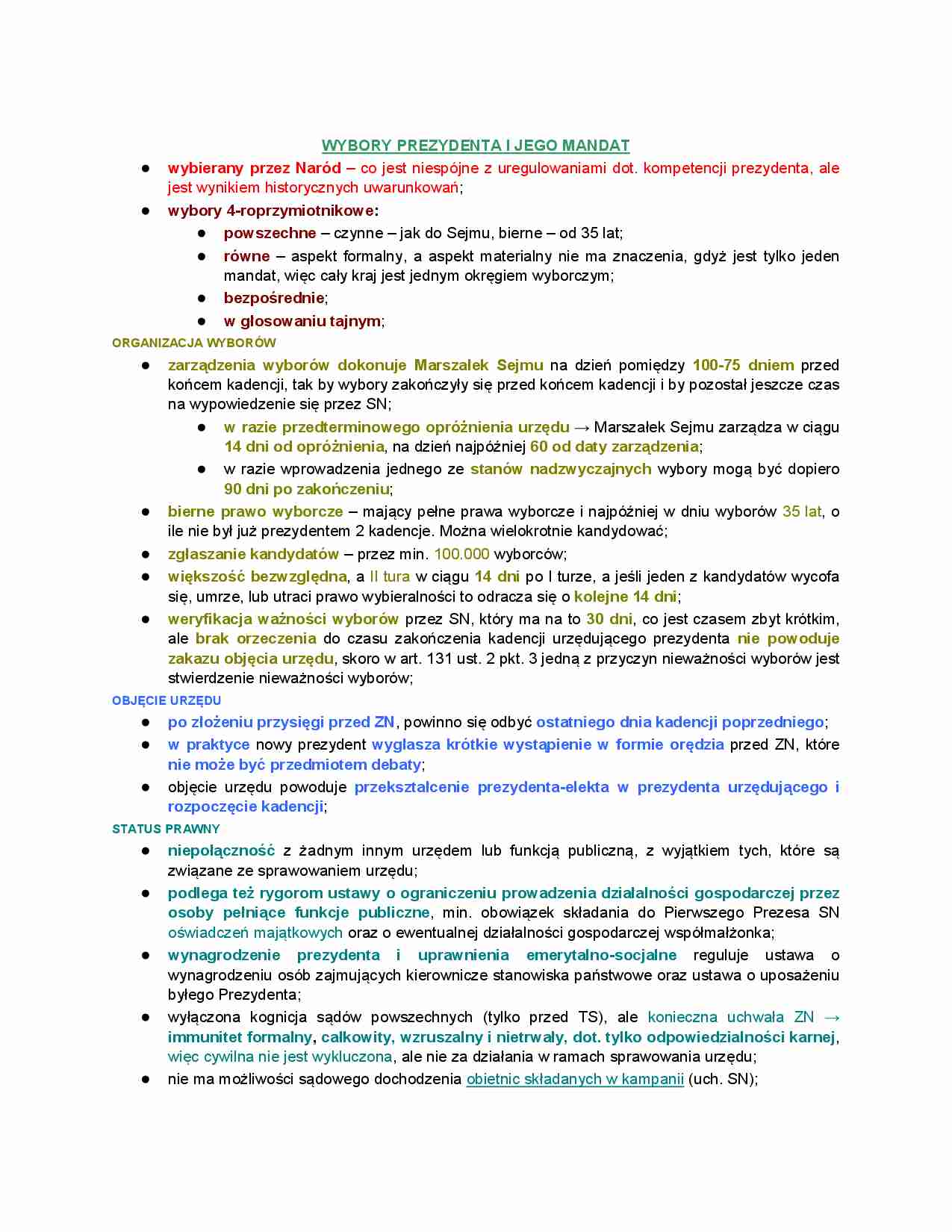 Wybory prezydenta i jego mandat - strona 1
