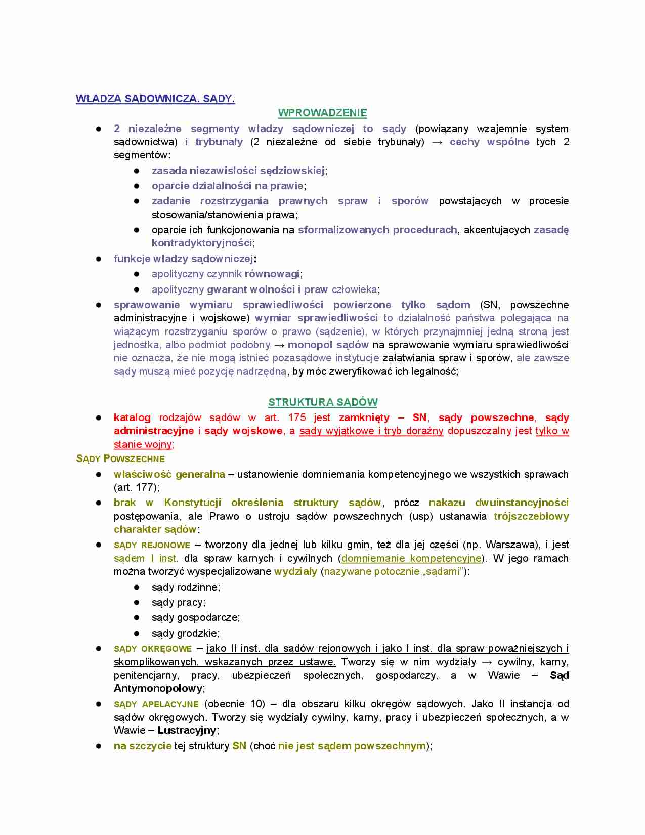 Władza sądownicza - sądy  - strona 1