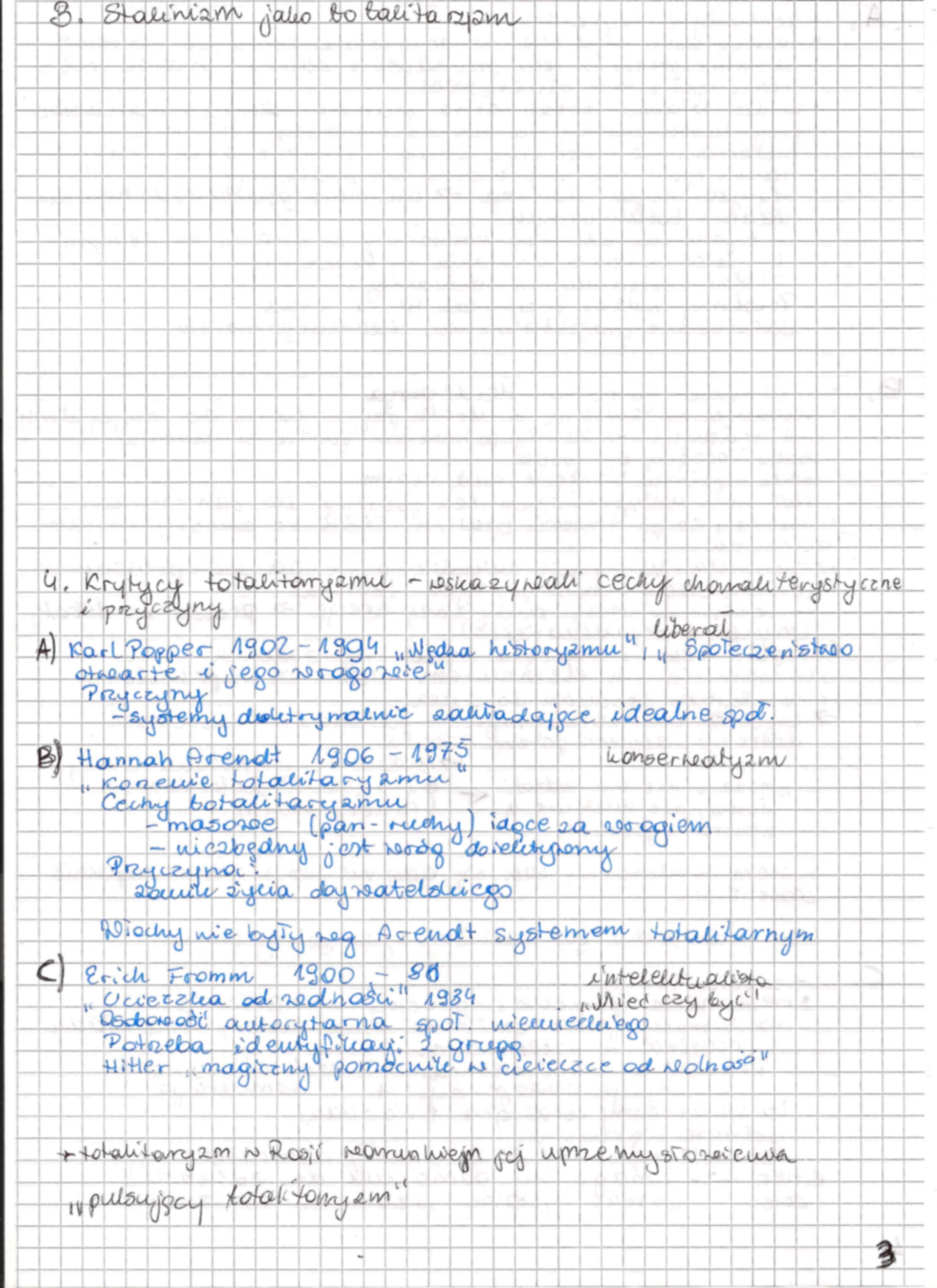 Systemy totalitarne  - skany notatek - strona 3