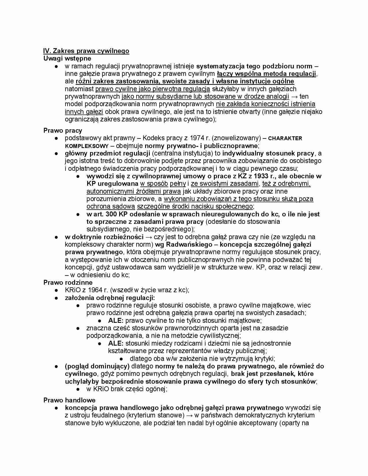 Zakres prawa cywilnego - strona 1