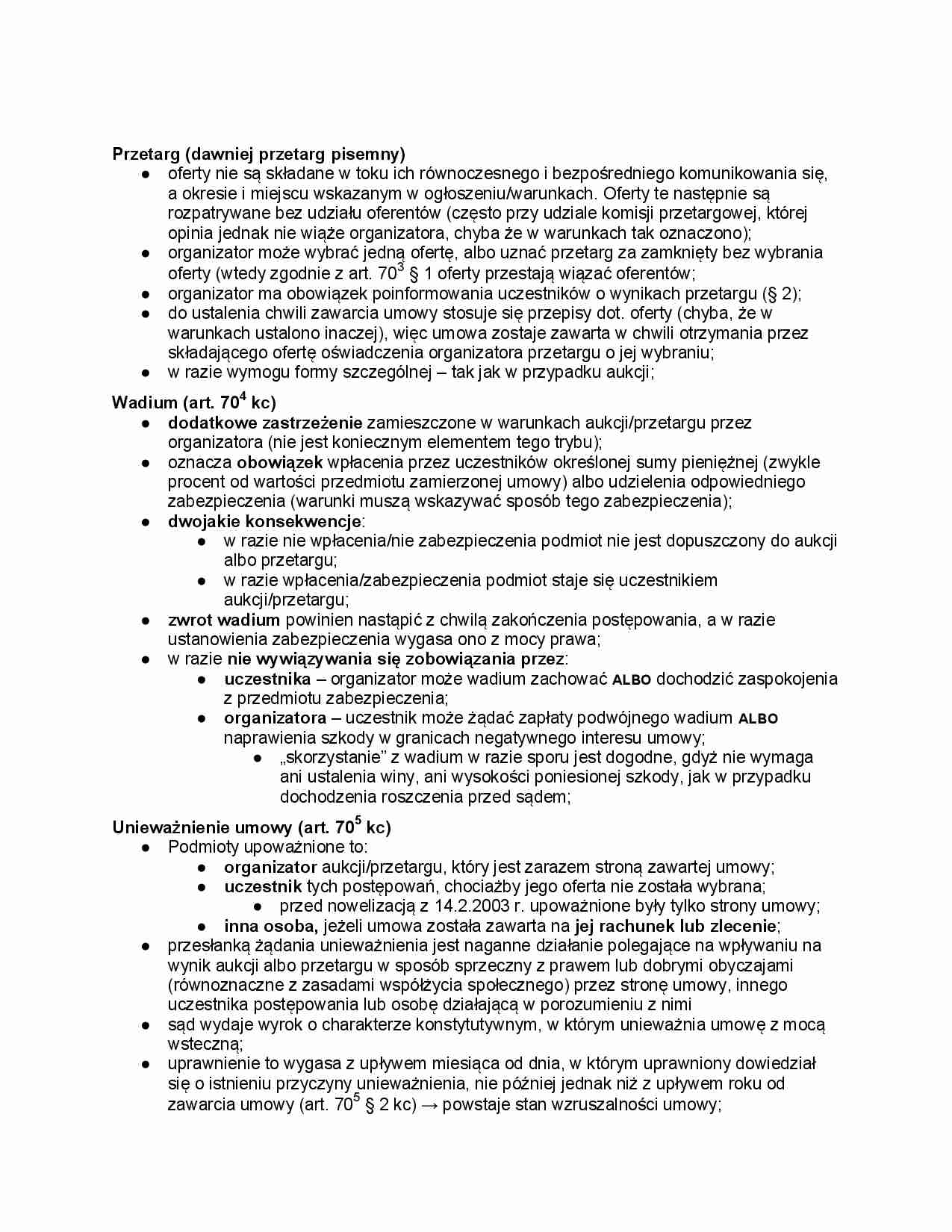 Przetarg, wadium, pojęcie przedstawicielstwa - strona 1