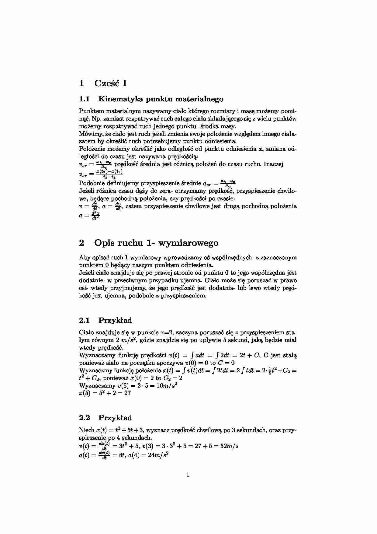 Fizyka - ruch, pęd, zasady dynamiki Newtona - strona 1