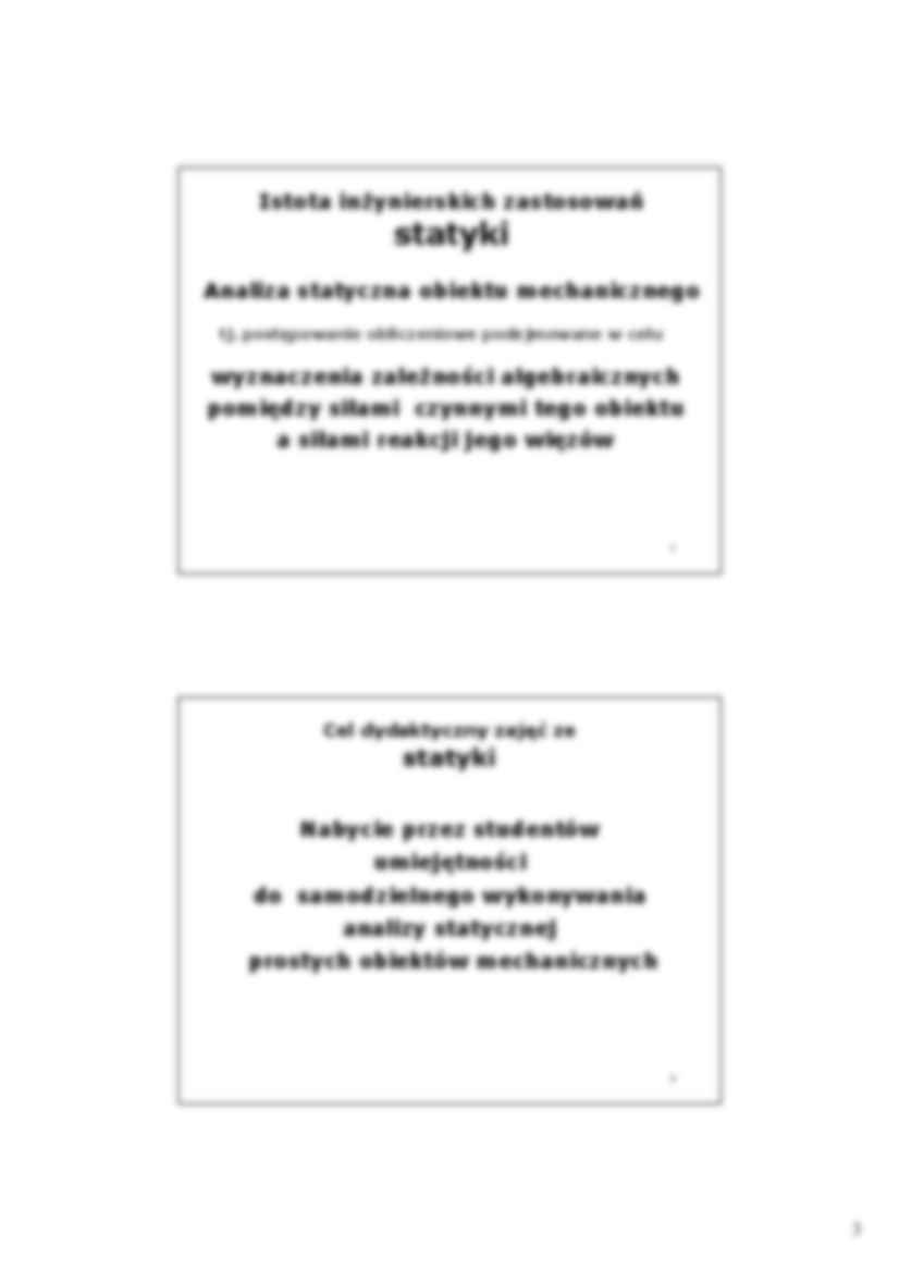 Mechanika i wytrzymałość materiałów - wykład nr 1 - strona 3