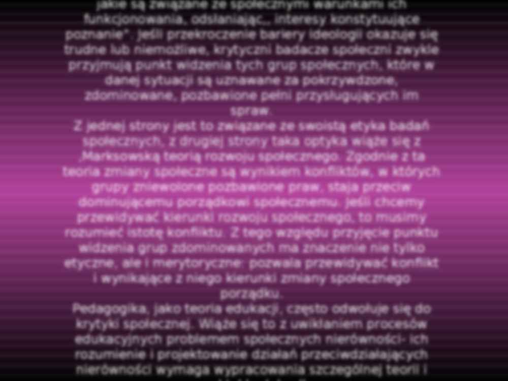 Pedagogika krytyczna- prezentacja - strona 2