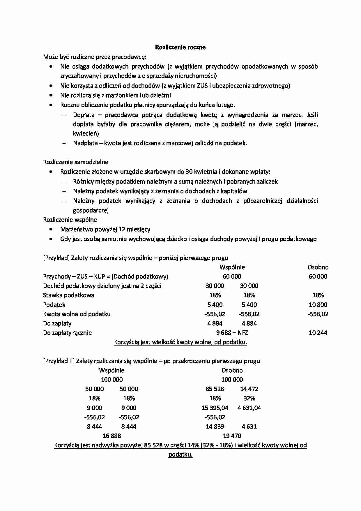 Rozliczenie roczne - strona 1