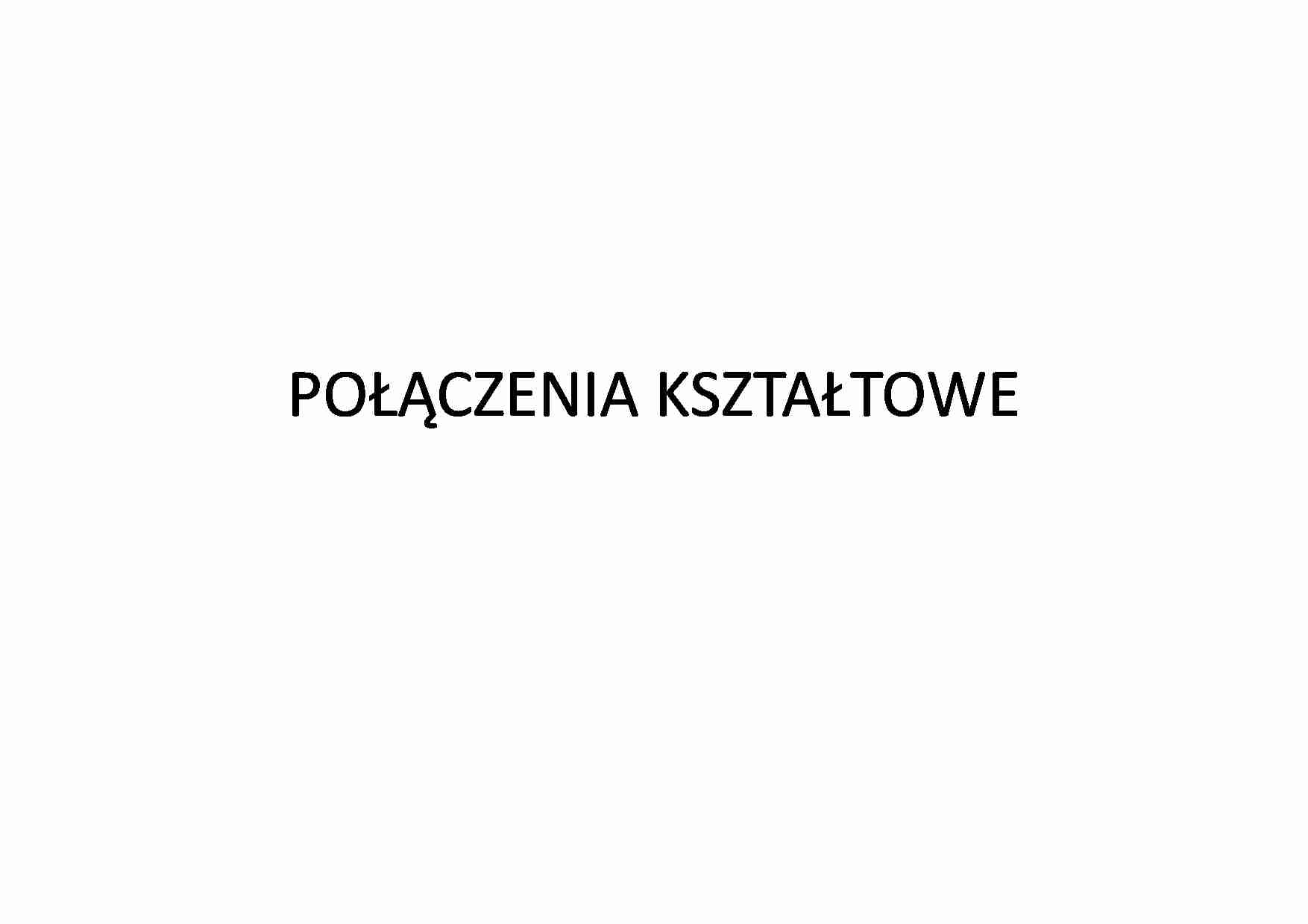 Połączenia kształtowe - strona 1