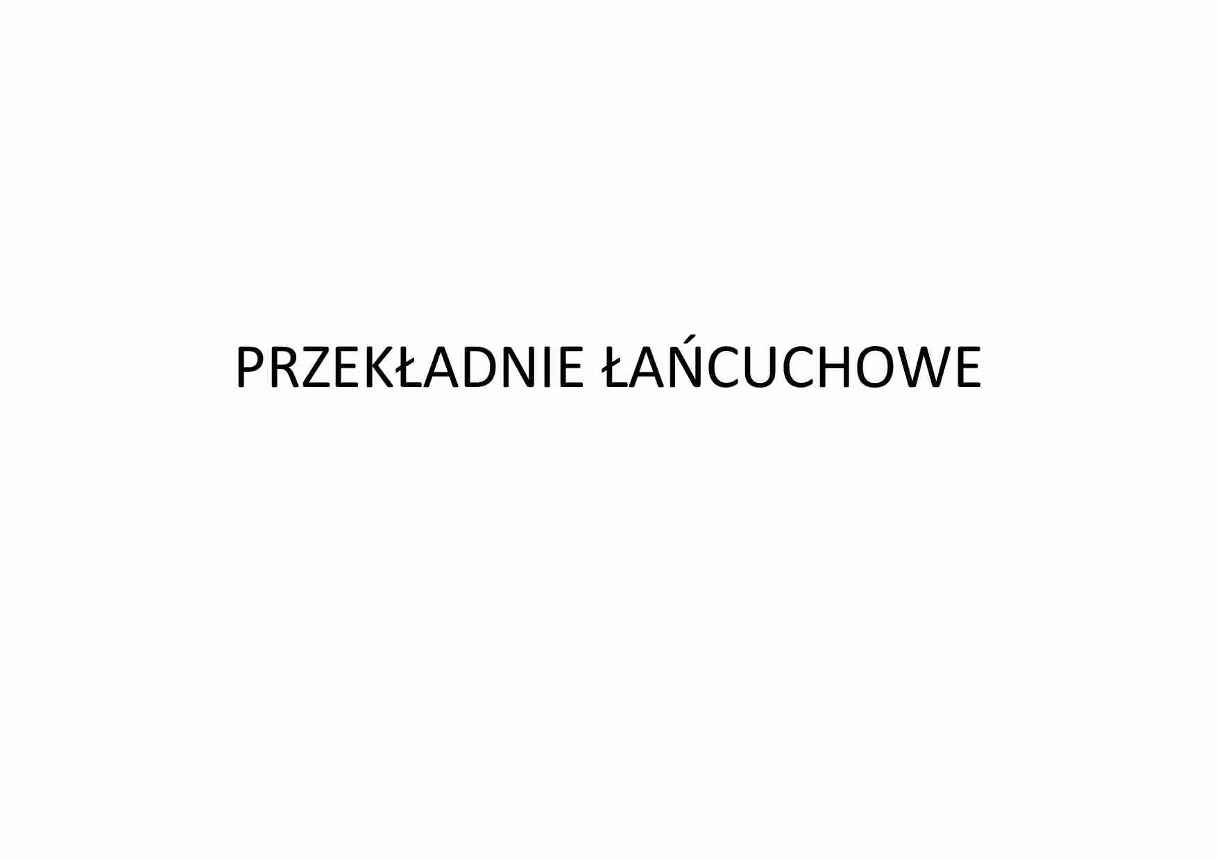 Przekładnie Łańcuchowe - strona 1