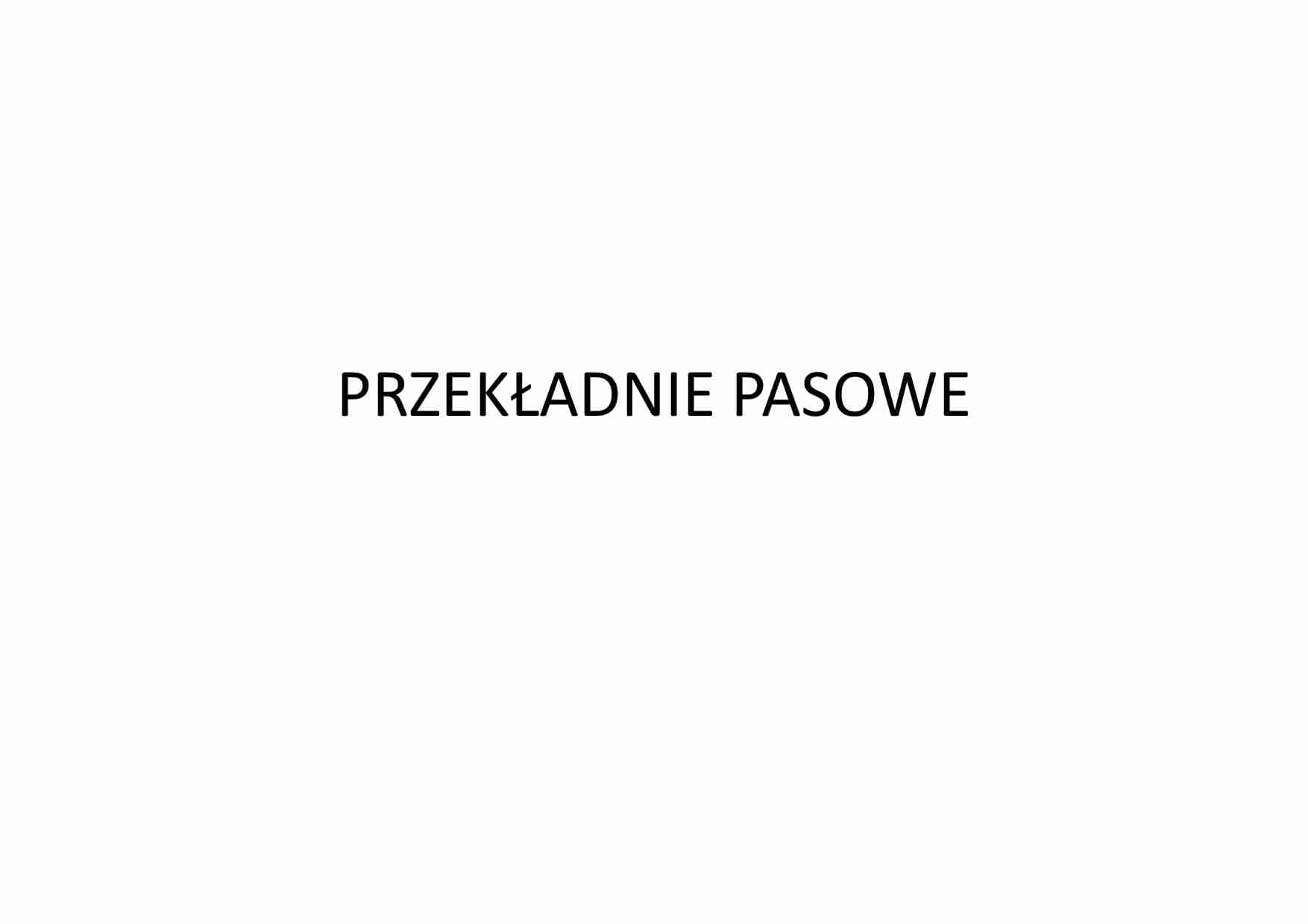 Przekładnie pasowe - strona 1
