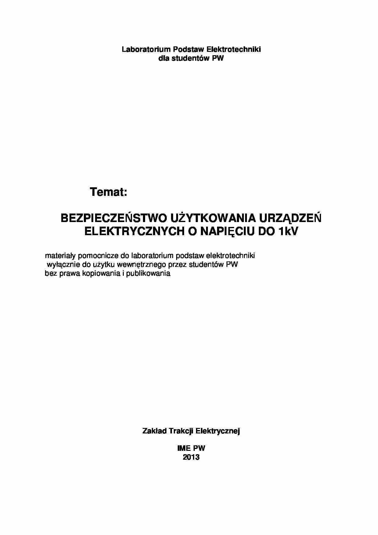 ochrona przeciwporazeniowa - strona 1