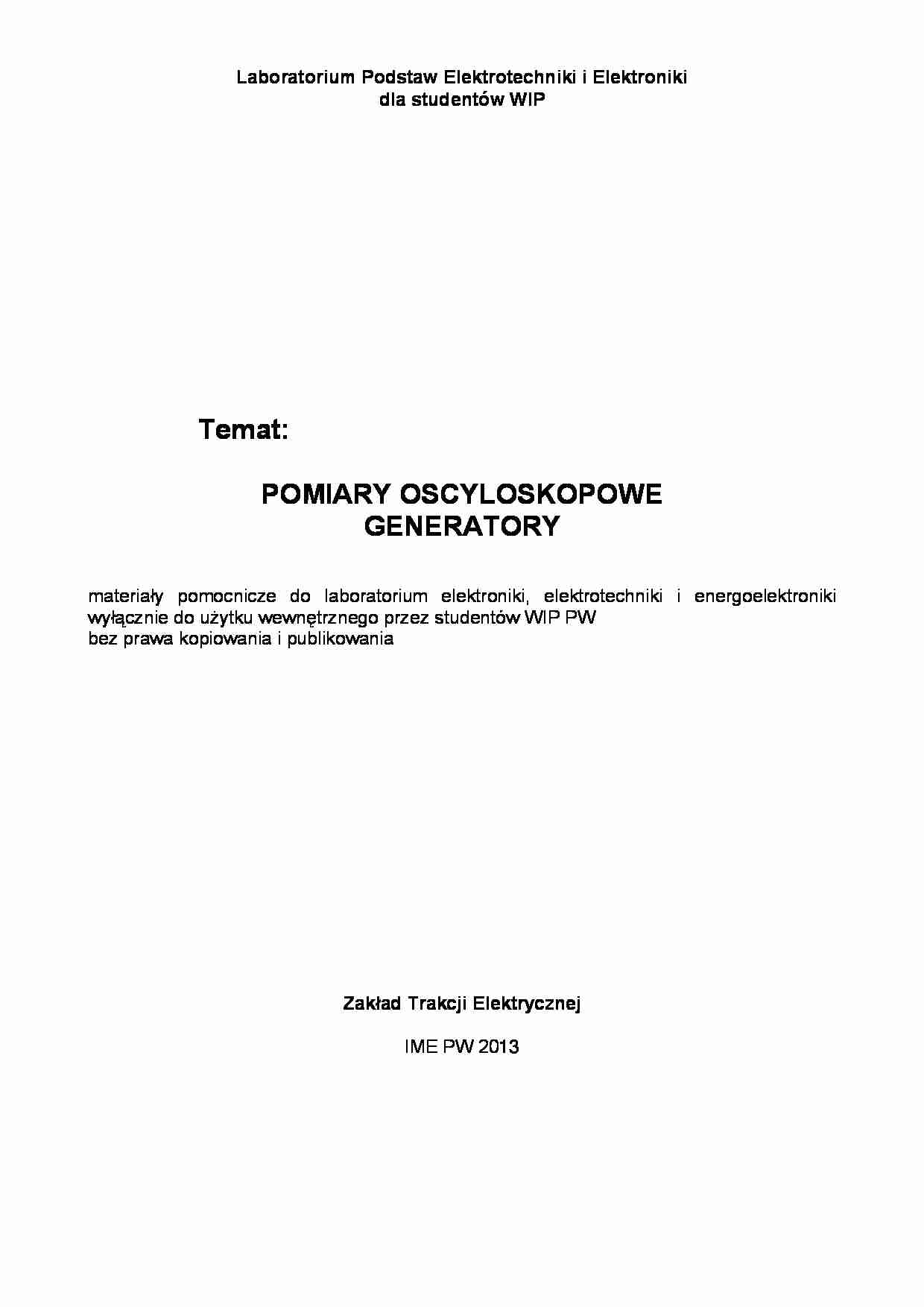 oscyloskopy i generatory - strona 1