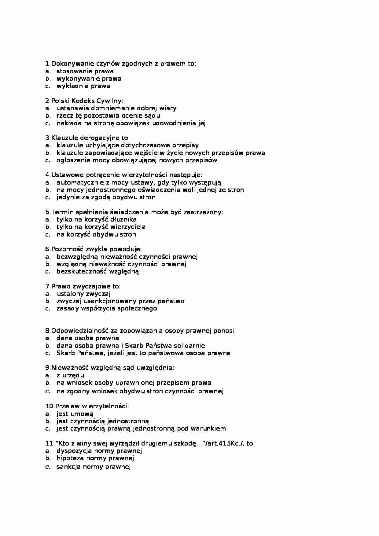 Prawo - test 4 - strona 1