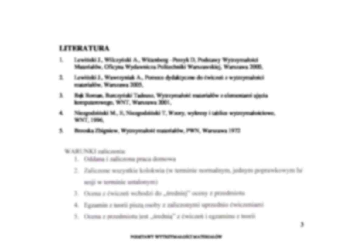 Podstawy wytrzymałości materiałów - strona 3