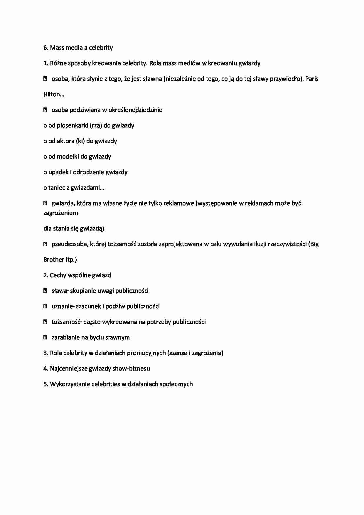 Mass media a celebrity - strona 1