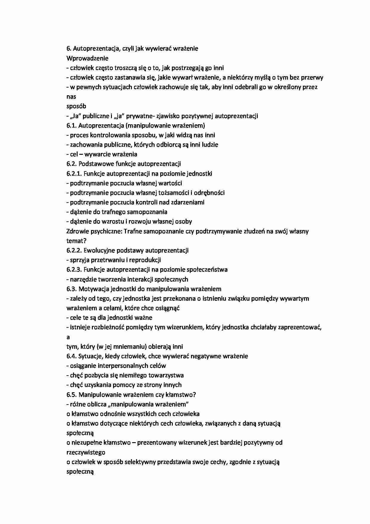 Autoprezentacja-jak wywierać wrażenie - strona 1