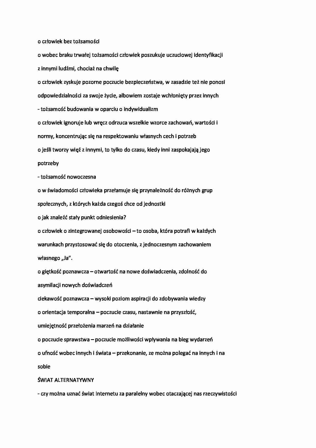 Tożsamość człowieka - strona 1