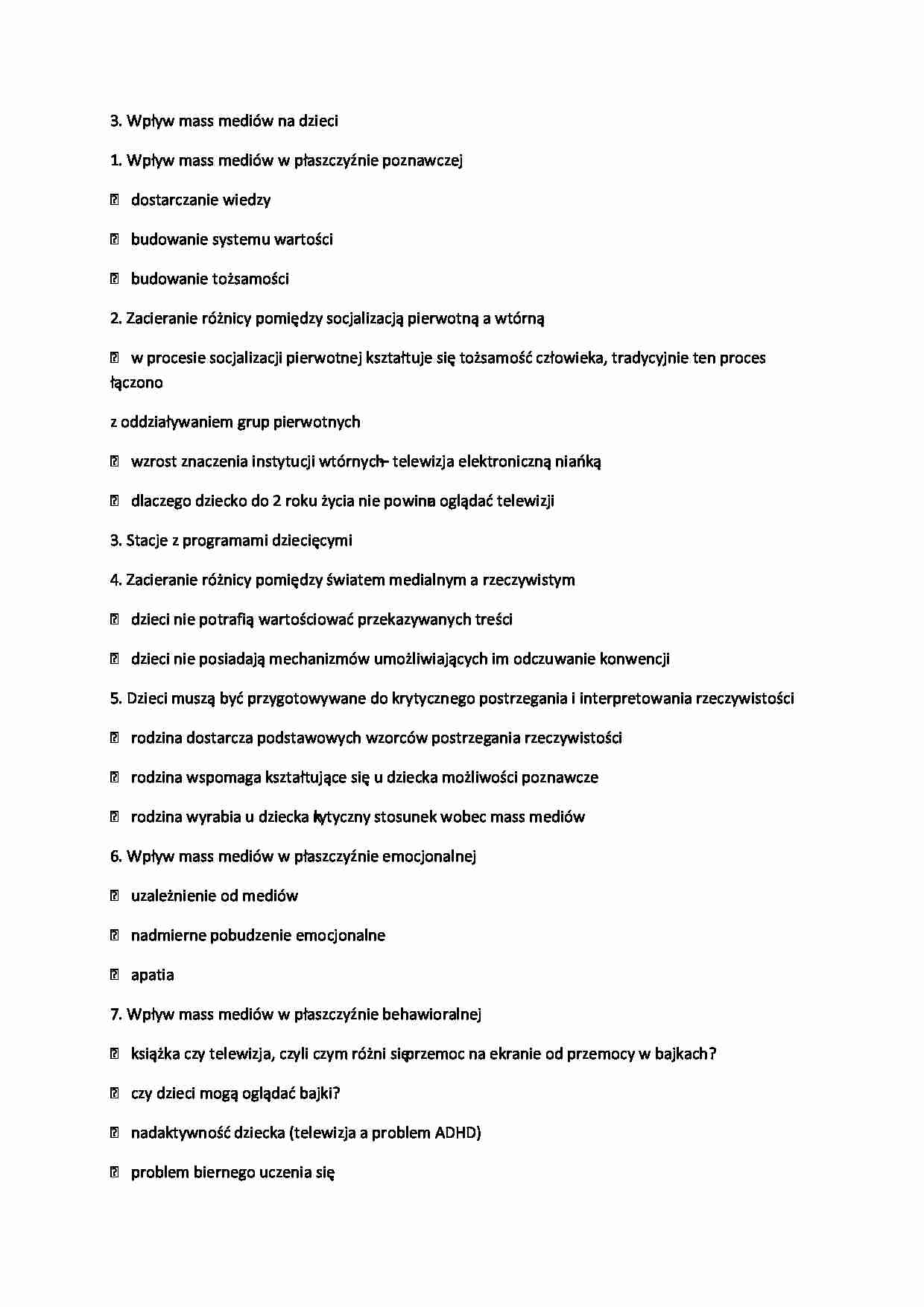 Wpływ mass mediów na dzieci - strona 1