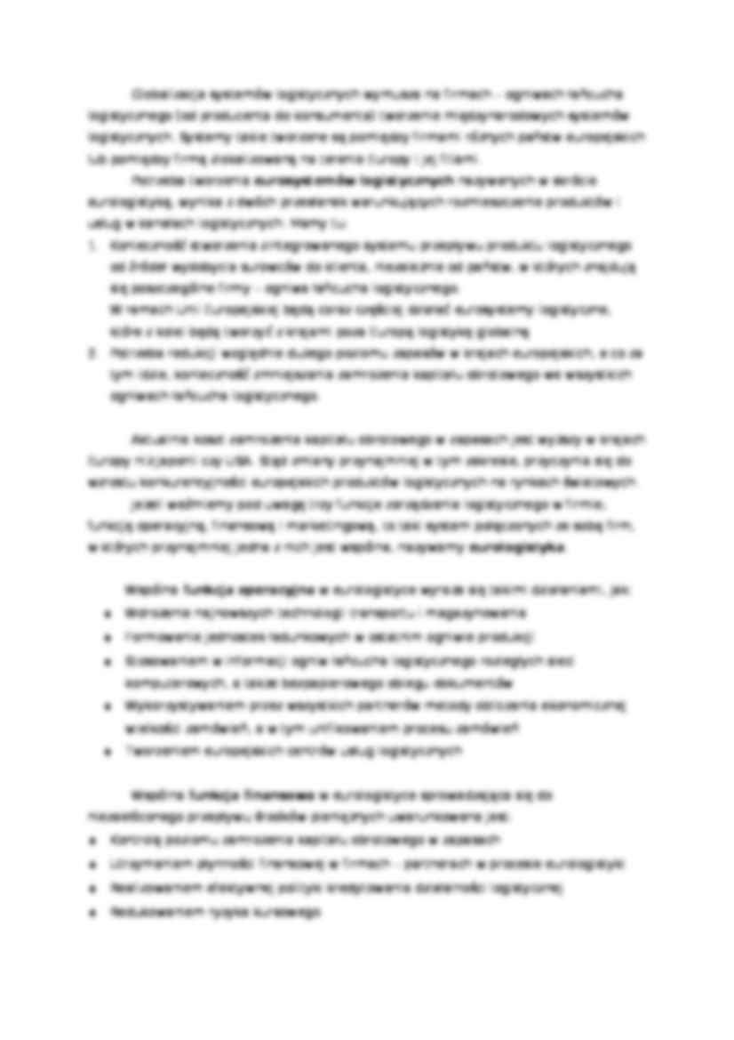 Eurosystem logistyczny - funkcja operacyjna - strona 2