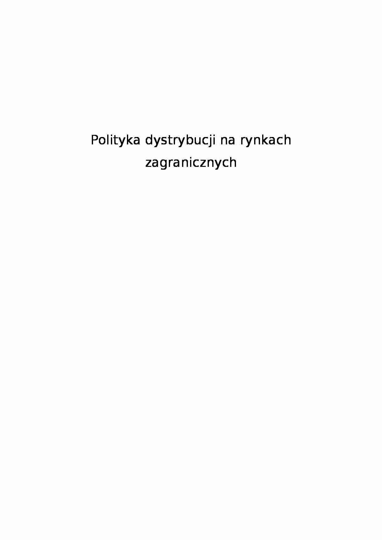 Polityka dystrybucji - strona 1