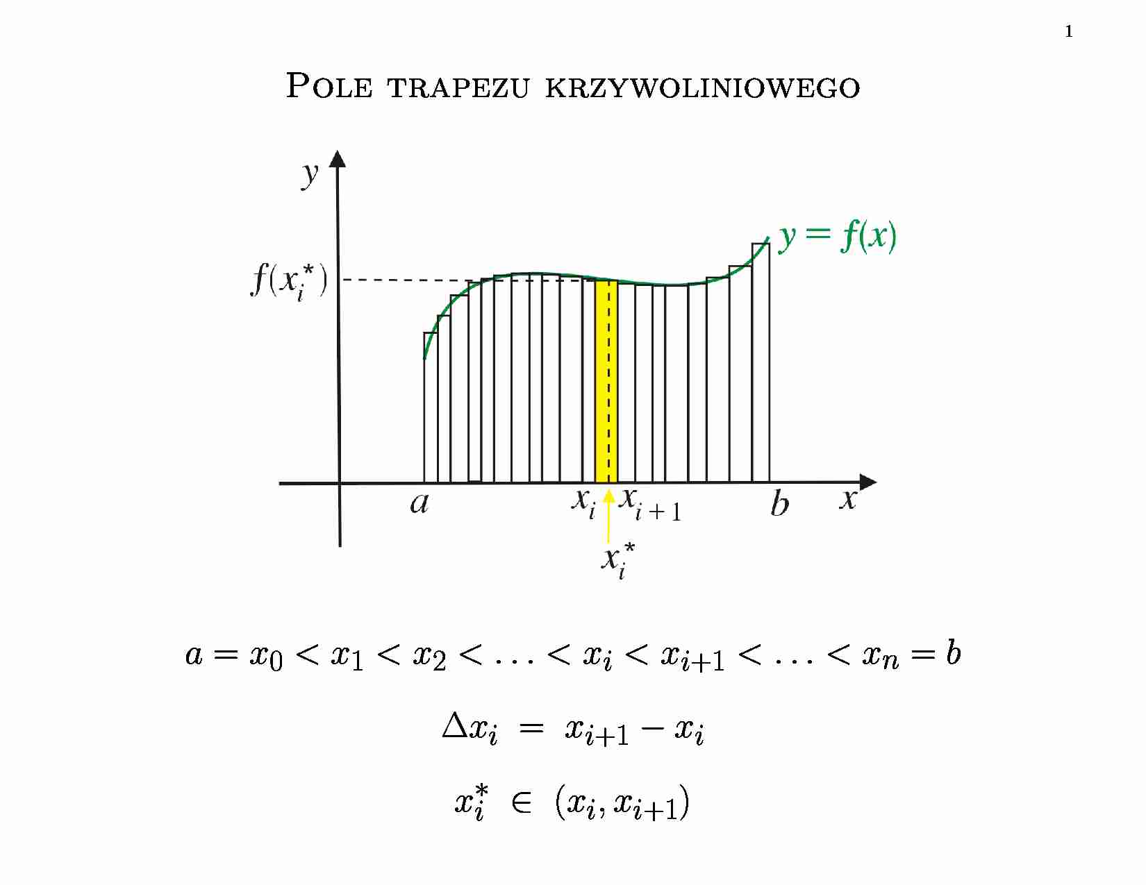 Pole trapezu krzywoliniowego - strona 1