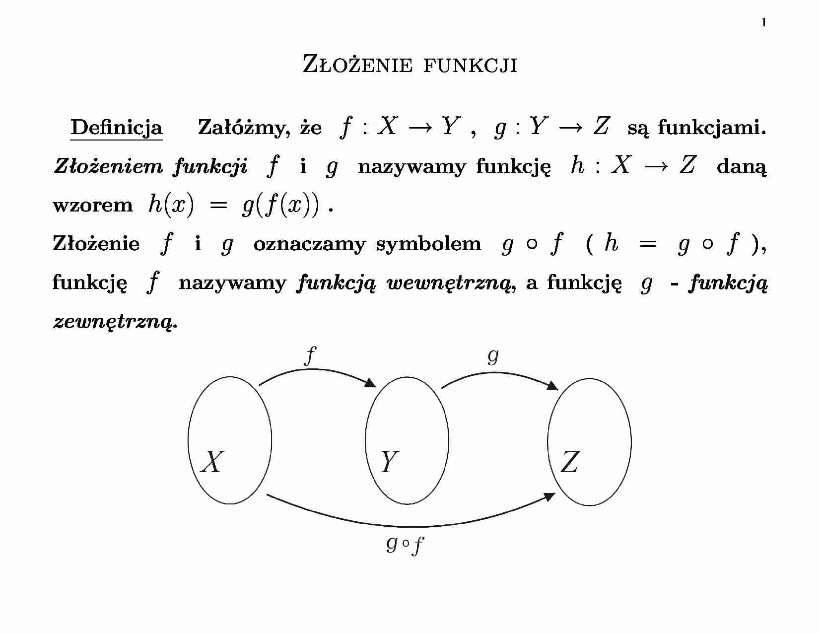 Matematyka - złożenie funkcji - strona 1