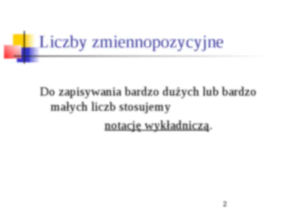 Liczby zmiennopozycyjne - strona 2