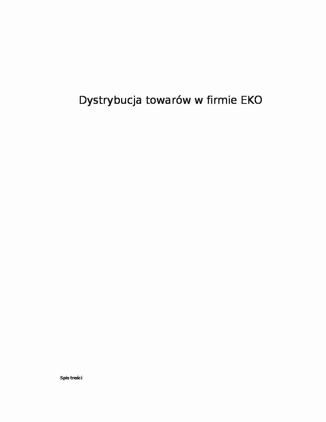 Dystrybucja towarów w firmie - strona 1
