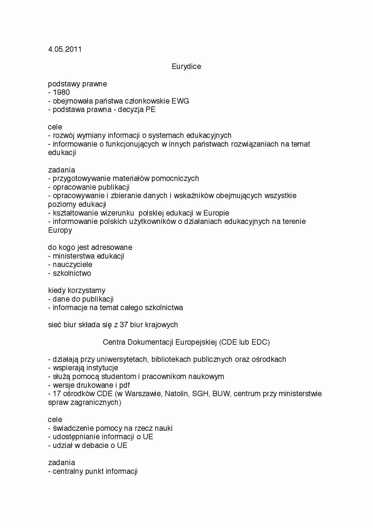 Eurydice - omówienie zagadnienia - strona 1