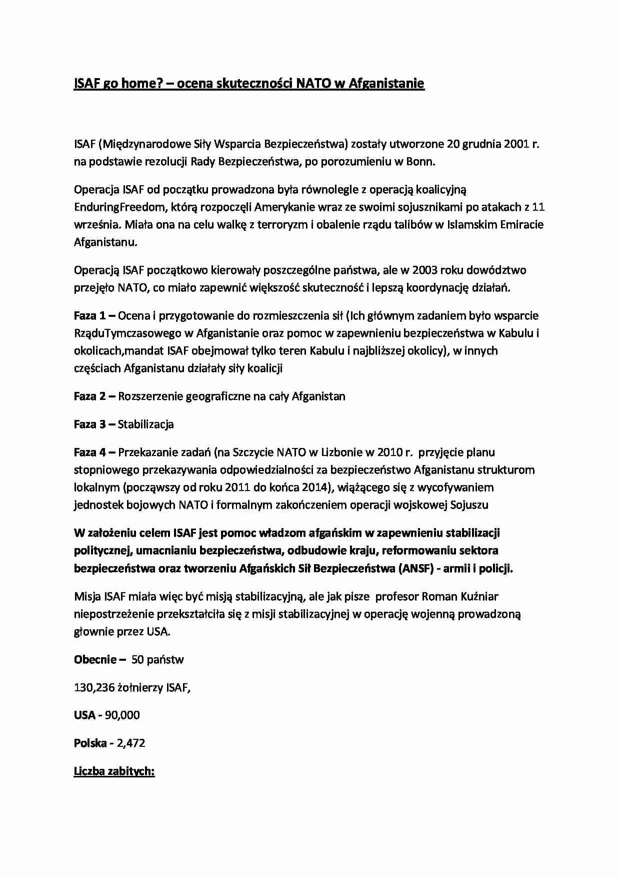 ISAF - omówienie zagadnienia - strona 1