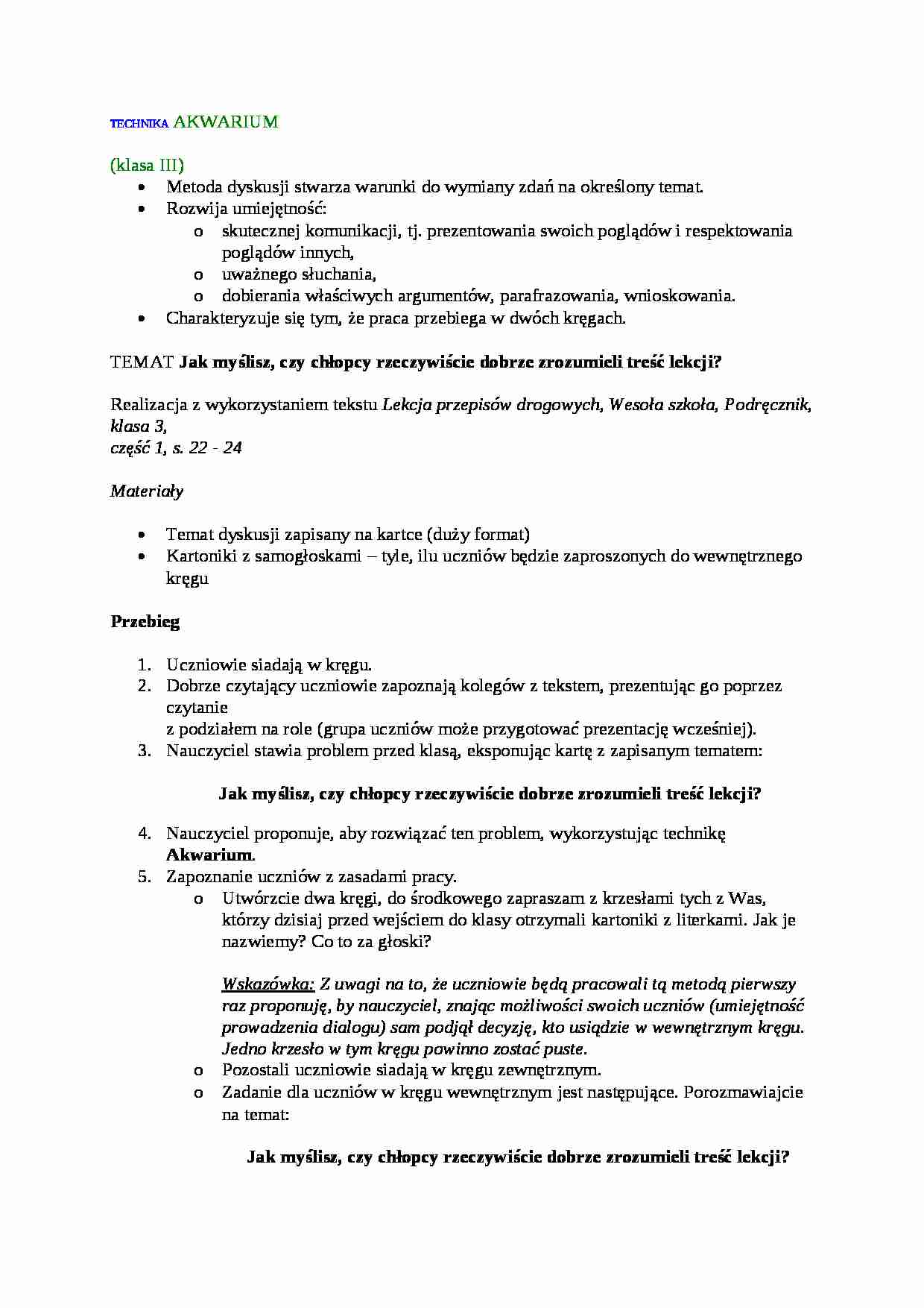 Technika akwarium - strona 1