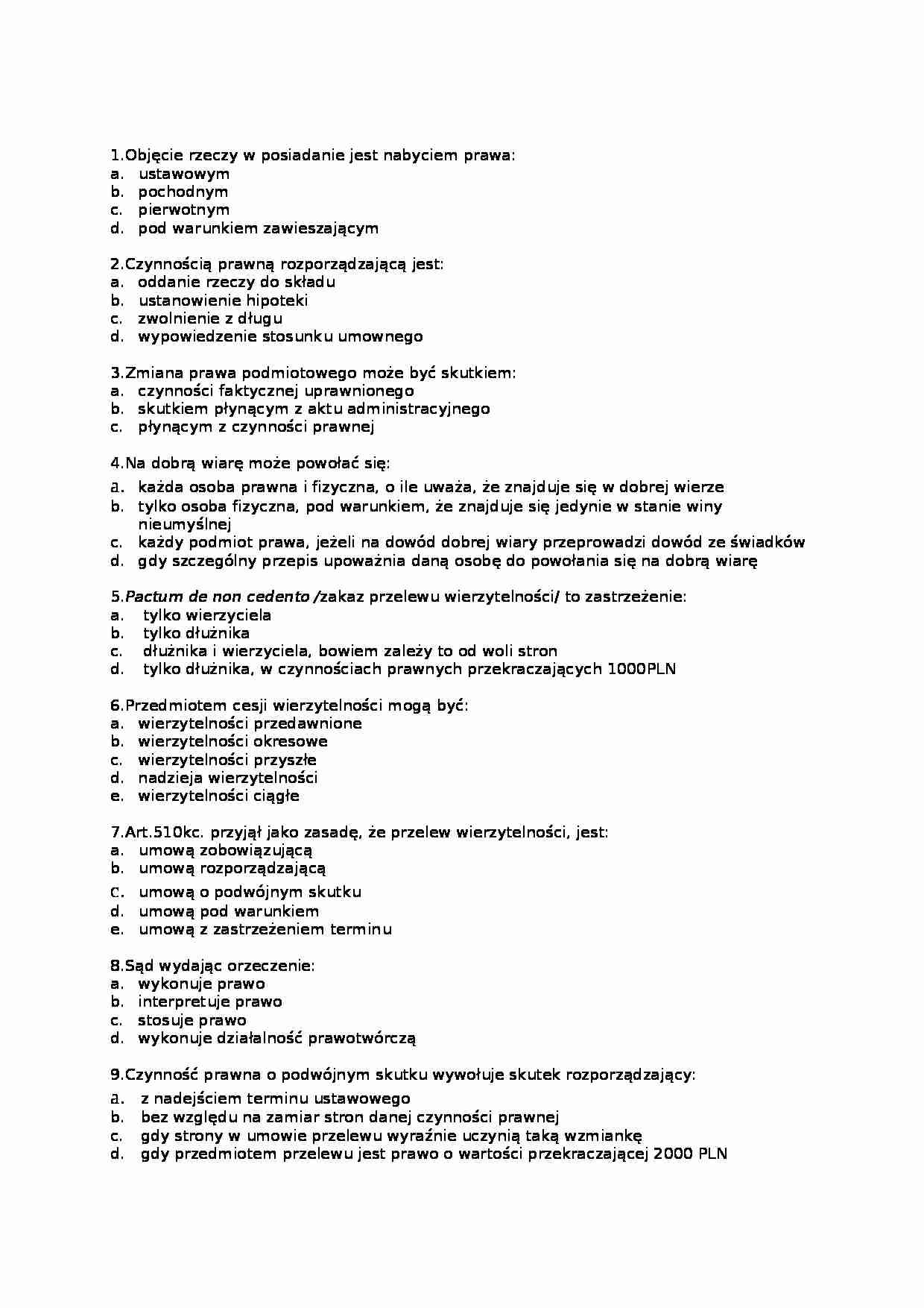 Prawo - test 5 - strona 1