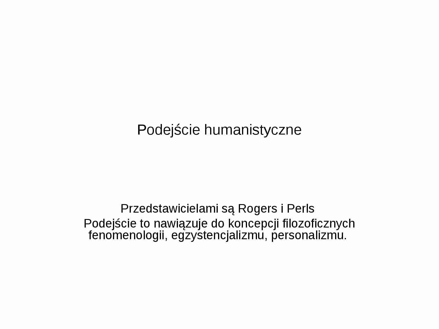 Psychoterapia humanistyczna - strona 1