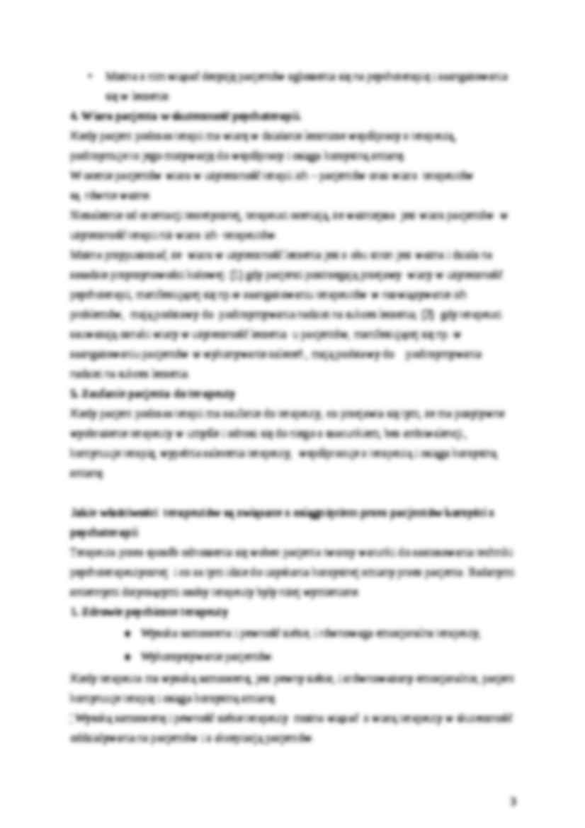  Czynniki niespecyficzne w psychoterapii  - strona 3