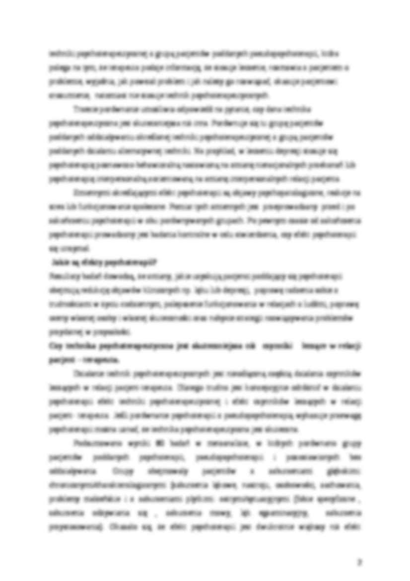 Czynniki specyficzne w psychoterapii II - strona 2